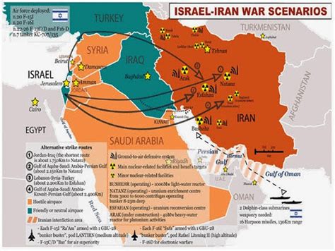 map of israel and iran today